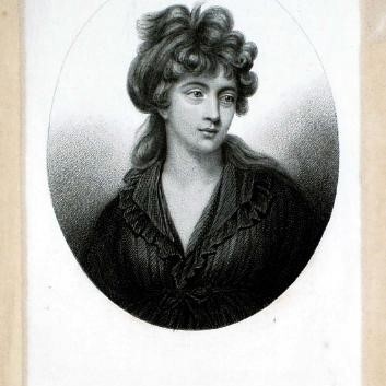 Above: Amelia Opie: engraver unknown, from portrait by John Opie. Used as frontispiece in Cecilia Lucy Brightwell’s Memoir of Mrs.Opie, published by the Religious Tract Society, 1857.